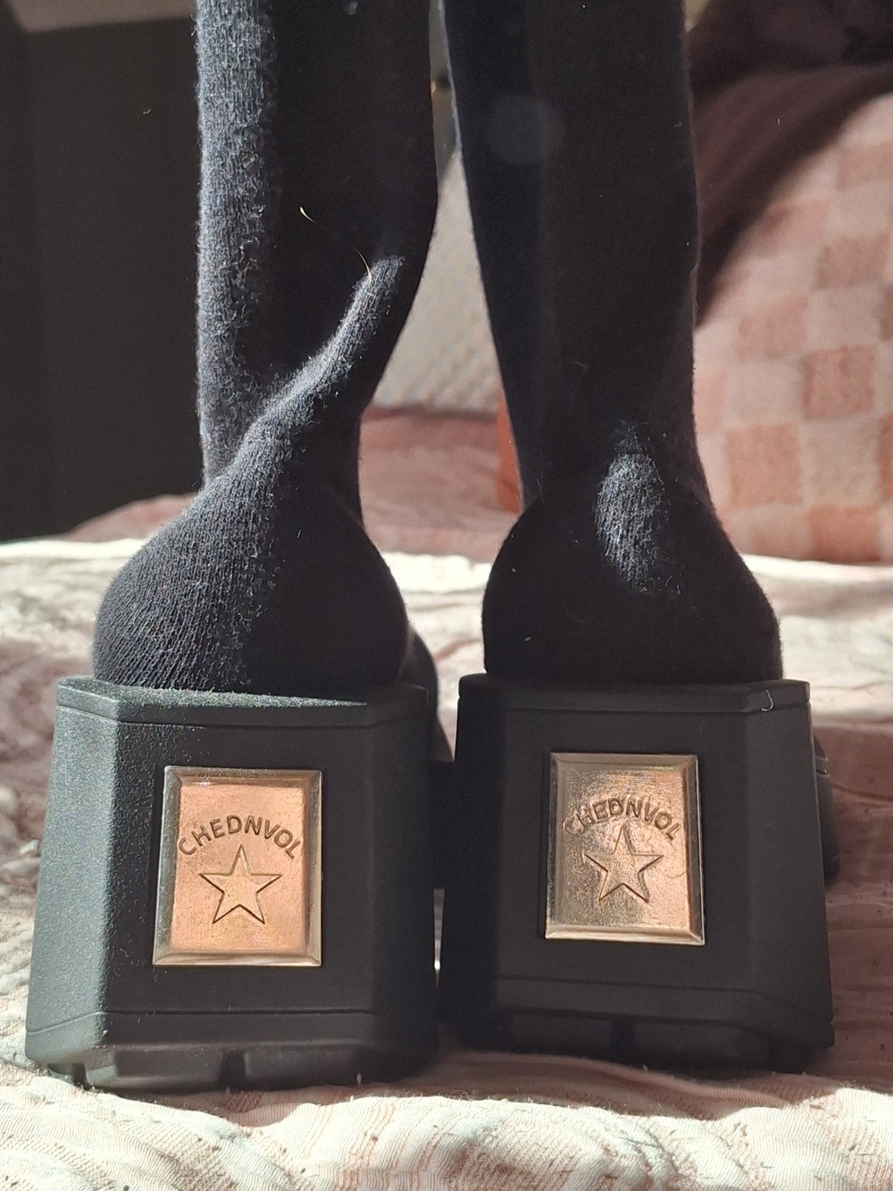 Women's Black Sock Boots